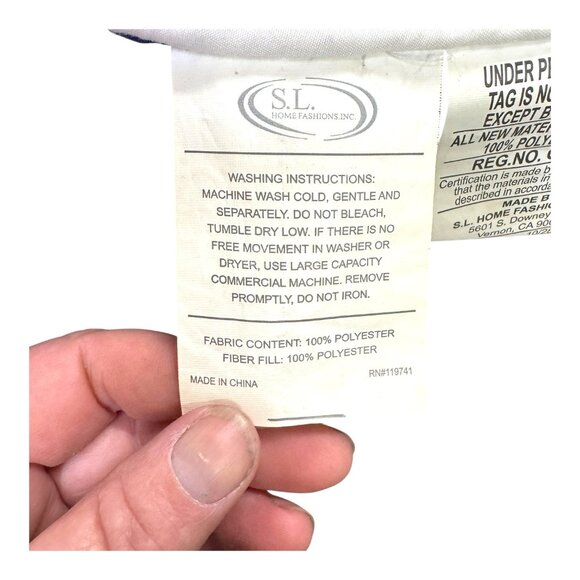 Mr. & Mrs. Decorative Navy Blue Throw Pillow By S.L. Home Fashions Wedding Gift - Picture 4 of 6